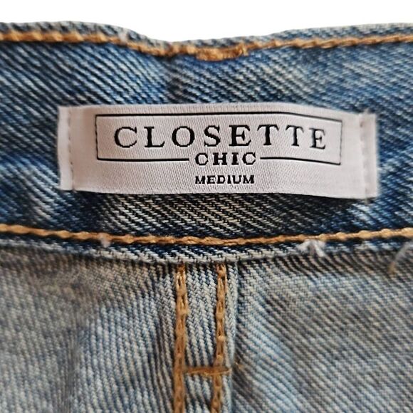 Closette Chic Distressed Ankle Length Jeans Cancun Light Wash Medium - Picture 8 of 9